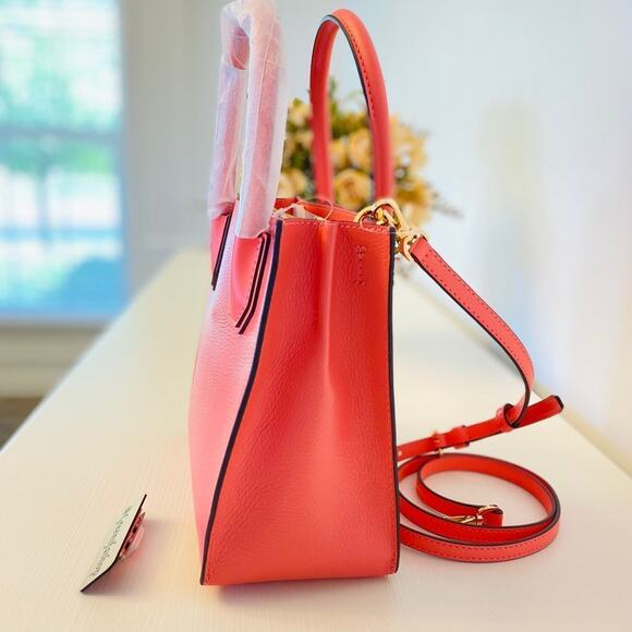 Michael Kors purse Mercer messenger crossbody bag grapefruit - Picture 4 of 9